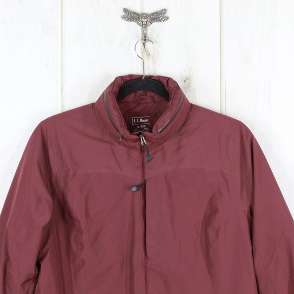 LL Bean Purple Primaloft Insulated Mid-Length Windbreaker Jacket Size XL - Picture 2 of 11
